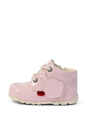 Kickers Pink Hi Baby Patent Leather Boots - Image 2 of 5