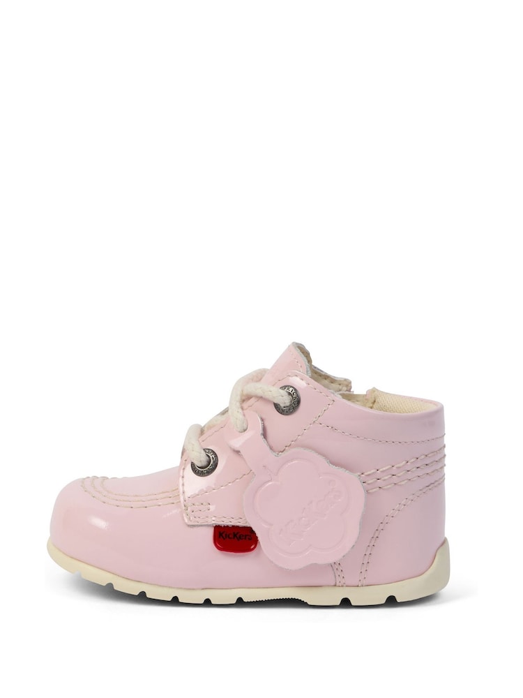 Kickers Pink Hi Baby Patent Leather Boots - Image 2 of 5