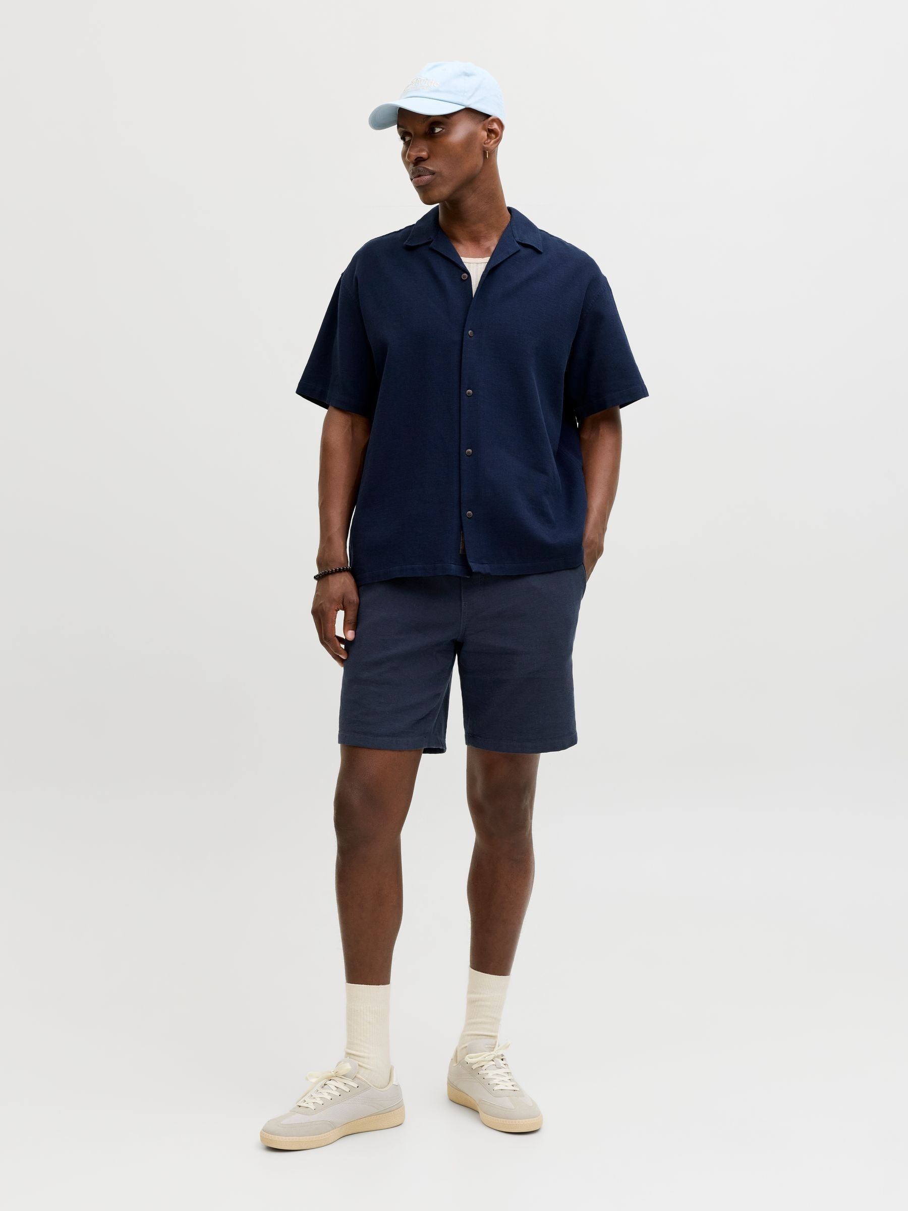 Buy JACK & JONES Blue Waffle Co-Ord Shirt & Shorts Set from Next USA