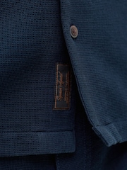 JACK & JONES Blue Waffle Co-Ord Shirt & Shorts Set - Image 8 of 9