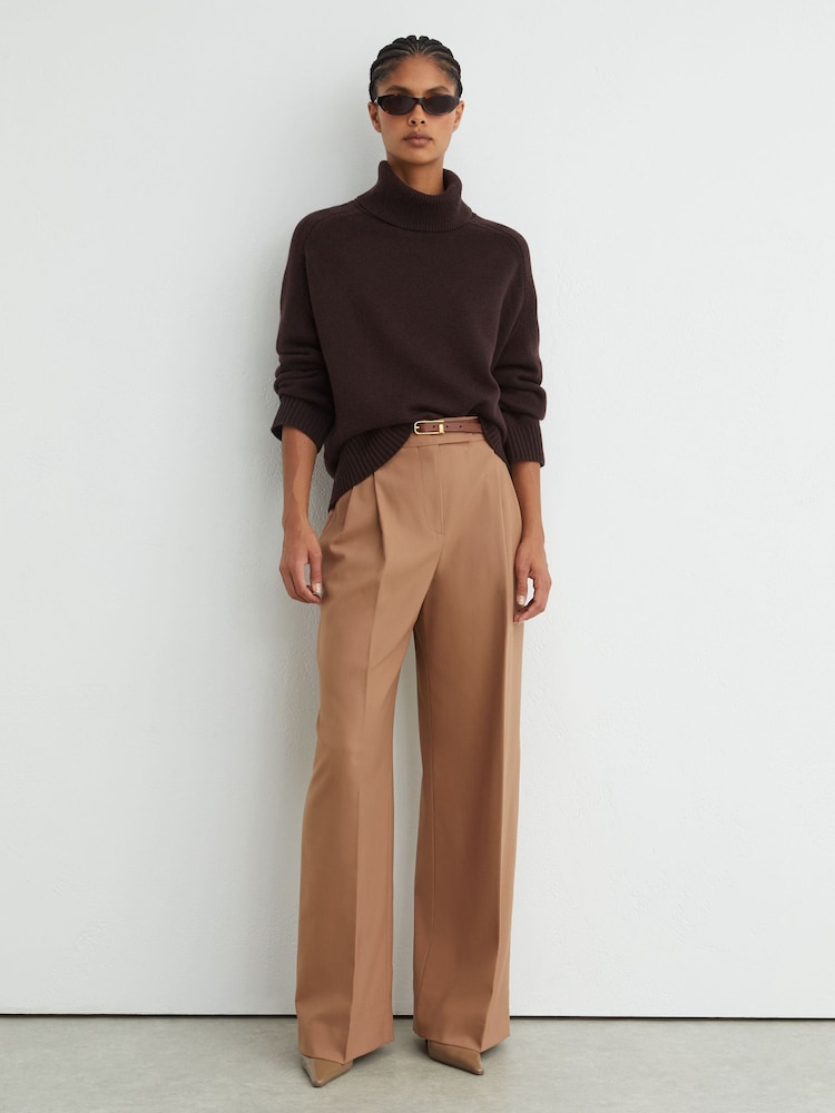 Dunkellila - Reiss – Harriet – Rollkragenpullover aus Wolle und Kaschmir - Bild 1 von 7
