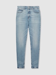 Reiss Light Blue Wash Rathbone Relaxed-Fit Cropped Jeans - Image 2 of 7
