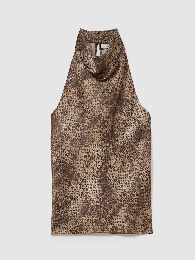 Reiss Krissy Silk Printed Cowl-Neck Sleeveless Top - Bild 2 von 7 Reiss Krissy Silk Printed Cowl-Neck Sleeveless Top - Bild 2 von 7