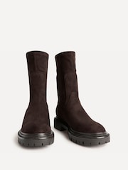 Linzi Brown Suede Peggy Pull On Mid Chelsea Boots - Image 3 of 5
