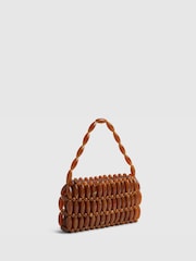River Island Brown Beaded Clutch Bag - Image 4 of 6