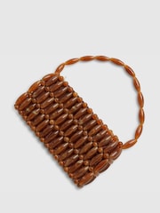River Island Brown Beaded Clutch Bag - Image 5 of 6