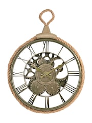 Widdop Clear Cogs & Rope Wall Clock - Image 1 of 6
