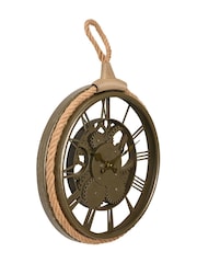 Widdop Clear Cogs & Rope Wall Clock - Image 3 of 6