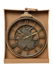 Widdop Clear Cogs & Rope Wall Clock - Image 6 of 6