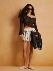 River Island Brown Crochet Knit Cardigan - Image 2 of 4