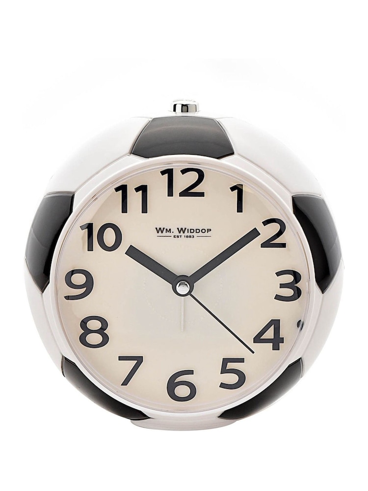 Widdop White Football Alarm Clock with Touch Lens - Image 1 of 4 Widdop White Football Alarm Clock with Touch Lens - Image 1 of 4