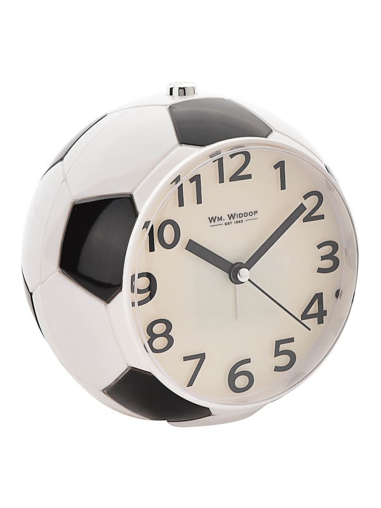 Widdop White Football Alarm Clock with Touch Lens - Image 2 of 4 Widdop White Football Alarm Clock with Touch Lens - Image 2 of 4