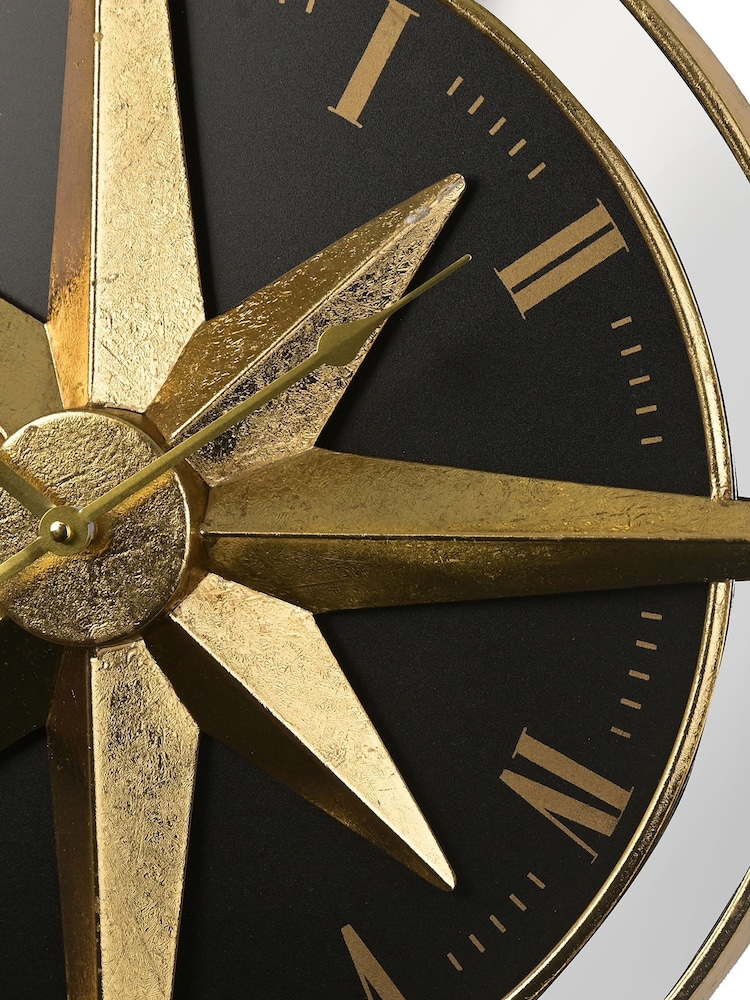 Widdop Gold Wall Clock Sun Dial Design - Image 2 of 2 Widdop Gold Wall Clock Sun Dial Design - Image 2 of 2