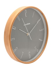Widdop Oak Bamboo Wall Clock - Image 2 of 5