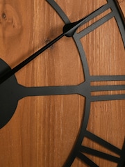 Widdop Brown Wooden Wall Clock with Bracket - Image 2 of 2