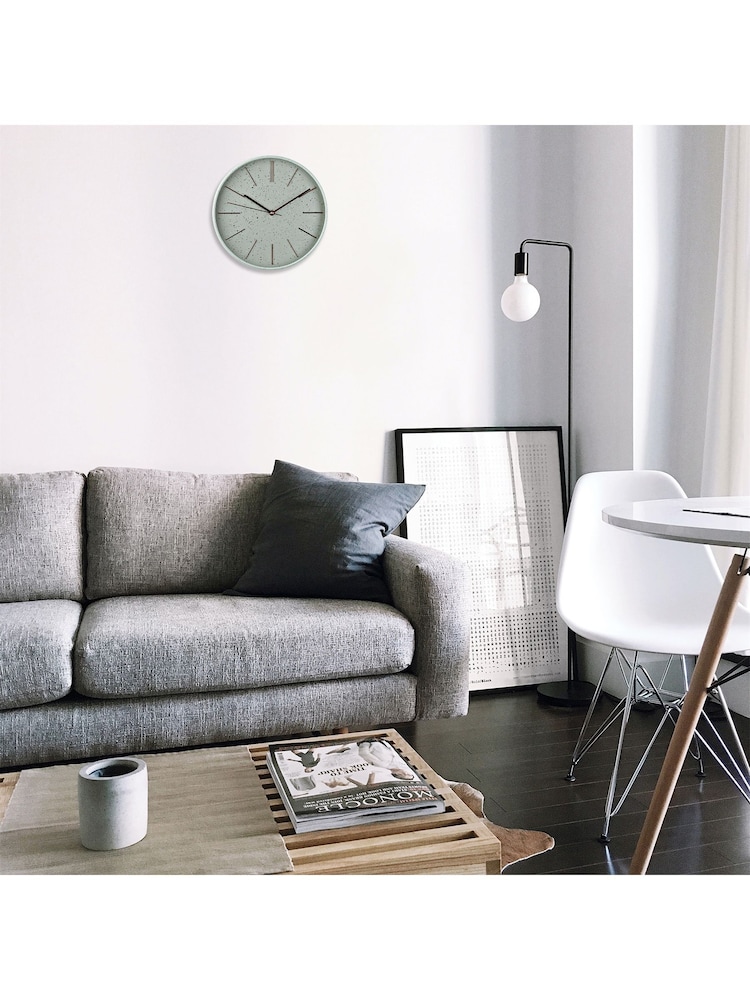 Widdop Green Round Wall Clock Speckled Face - Image 2 of 3