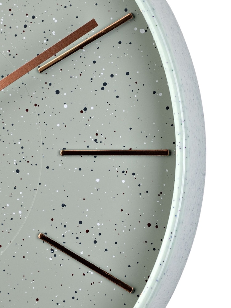 Widdop Green Round Wall Clock Speckled Face - Image 3 of 3
