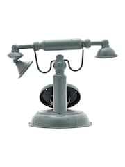 Widdop Green Metal Mantel Clock - Old Fashioned Telephone - Image 3 of 4