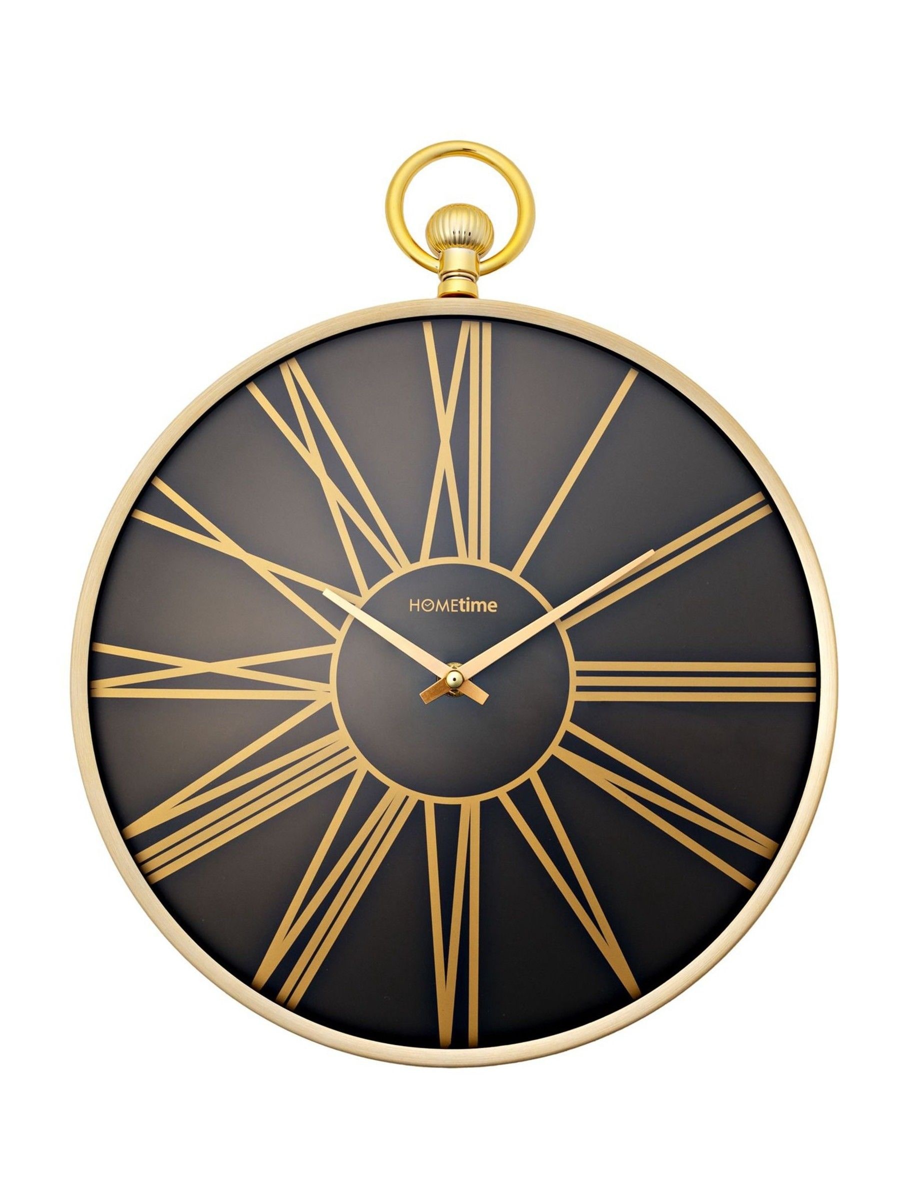 Hometime Unisex Gold Widdop Aluminium Wall Clock