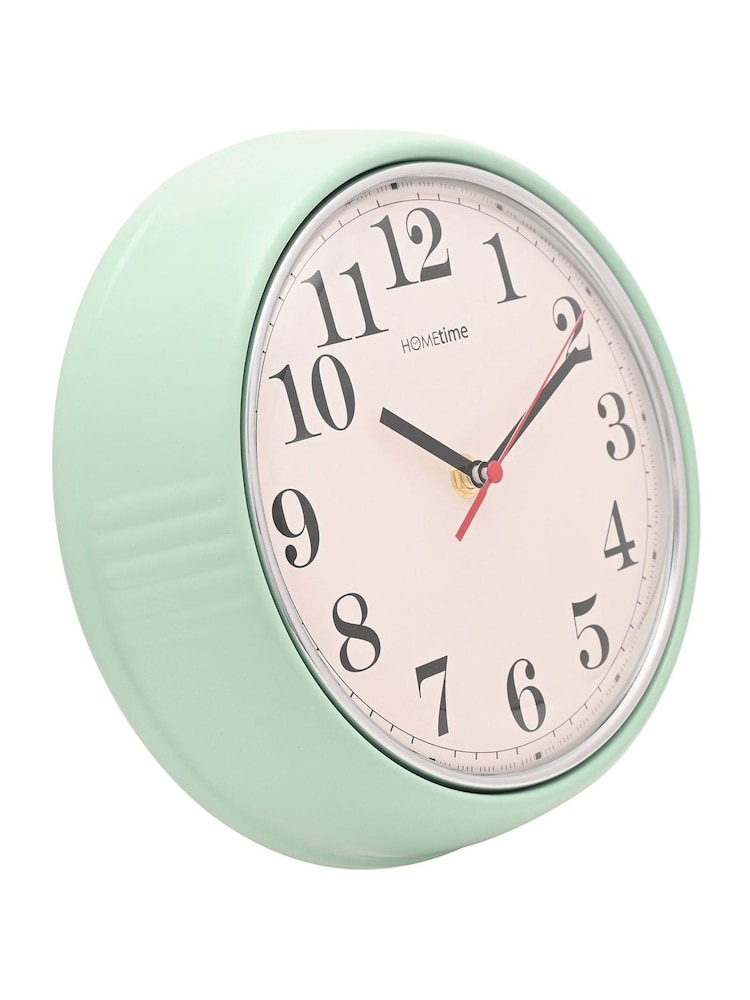 Widdop Sage Round Retro Wall Clock - Image 2 of 5 Widdop Sage Round Retro Wall Clock - Image 2 of 5
