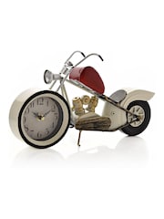 Widdop White Mantel Clock - Motorcycle - Image 2 of 2