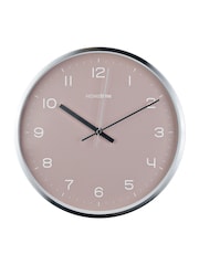 Widdop Silver Round Metal Wall Clock - Image 1 of 3