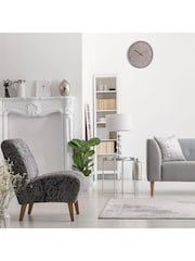 Widdop Silver Round Metal Wall Clock - Image 2 of 3