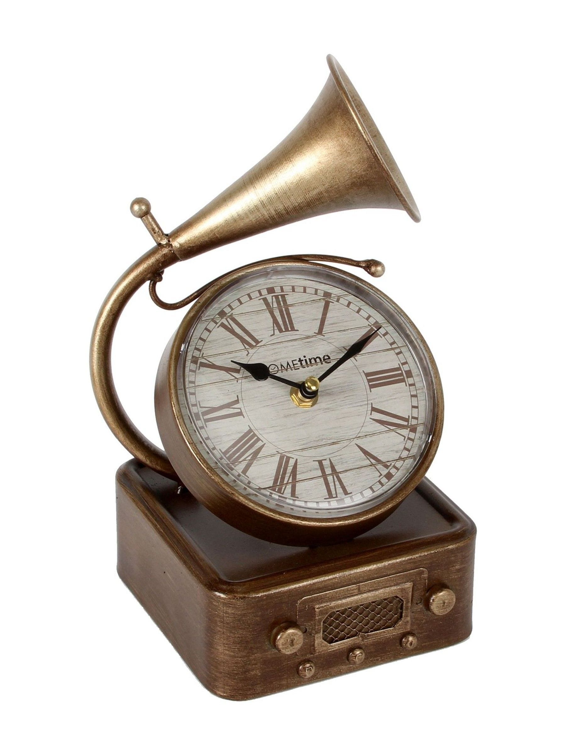 Widdop And Co. Hometime Metal Mantel Clock - Gramophone - Image 2