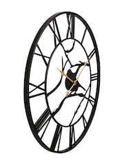Widdop Black Bird Metal Wall Clock - Image 2 of 4