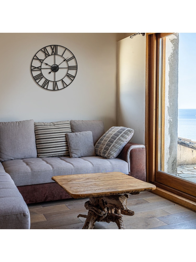 Widdop Black Skeleton Metal Wall Clock - Image 2 of 2