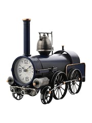 Widdop Blue Train Mantel Clock & Money Box - Image 1 of 3