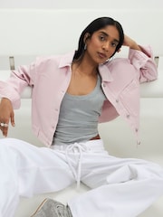 River Island Pink Pocket Front Denim Jacket - Image 3 of 4