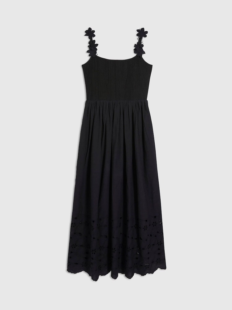 River Island Poplin Cutwork Hem Midi Dress - 5的图像5｝