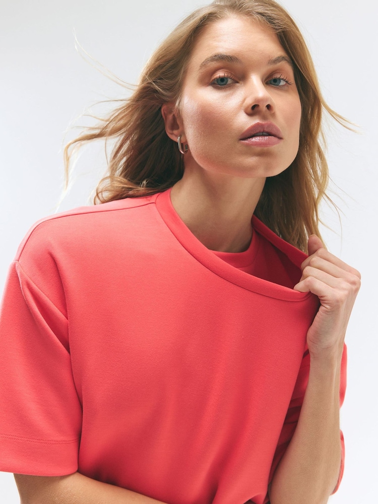 River Island Pink Premium Boxy T-Shirt - Image 4 of 4