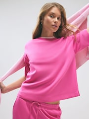 River Island Pink Premium Boxy T-Shirt - Image 1 of 4