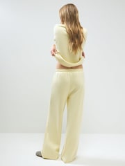 River Island Yellow Premium Wide Leg Joggers - Image 3 of 3