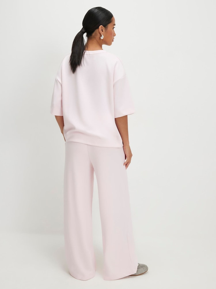 River Island Pink Petite Premium Wide Leg Joggers - Image 2 of 4