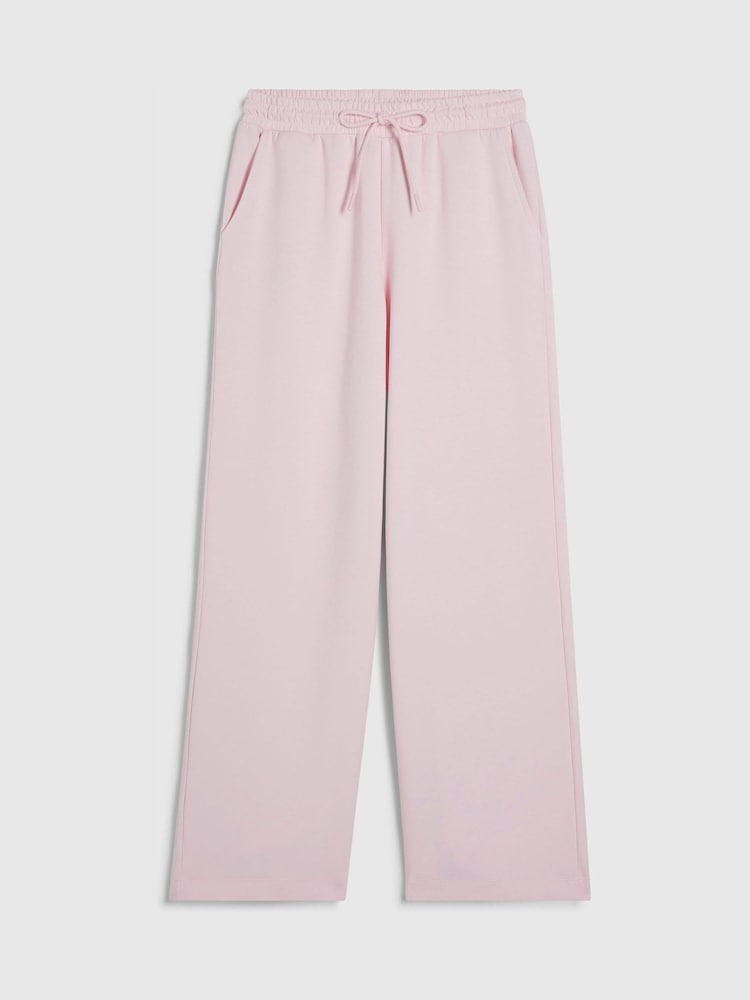River Island Pink Petite Premium Wide Leg Joggers - Image 4 of 4