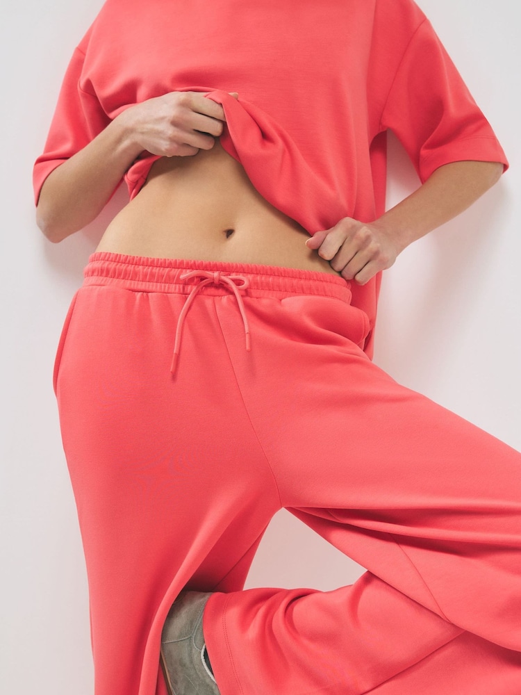River Island Red Premium Wide Leg Joggers - Image 4 of 4