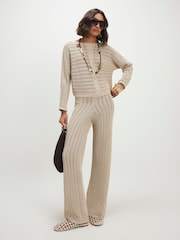 River Island Natural Tape Yarn Knitted Jumper - Image 3 of 4