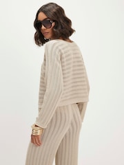 River Island Natural Tape Yarn Knitted Jumper - Image 4 of 4