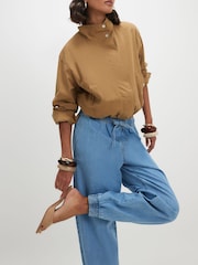 River Island Blue Cuffed Denim Jogger - Image 3 of 4