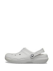 Crocs Grey Adult Classic Fleece Lined Clogs - Image 2 of 6