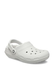 Crocs Grey Adult Classic Fleece Lined Clogs - Image 3 of 6