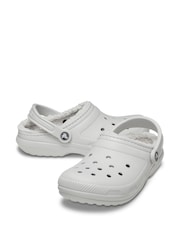Crocs Grey Adult Classic Fleece Lined Clogs - Image 5 of 6