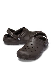 Crocs Brown Adult Classic Fleece Lined Clogs - Image 5 of 7