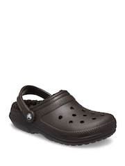 Crocs Brown Adult Classic Fleece Lined Clogs - Image 6 of 7