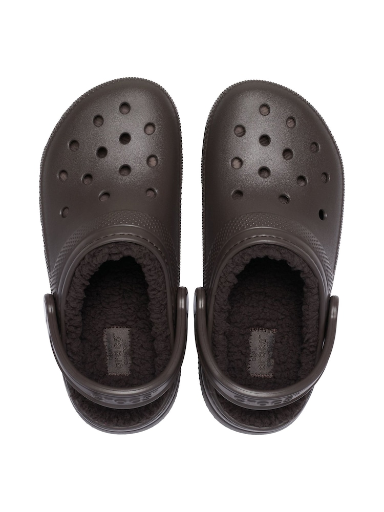 Crocs Brown Adult Classic Fleece Lined Clogs - Image 7 of 7