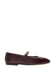 Whistles Red Mary Jane Ballet Pumps - Image 1 of 4