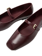 Whistles Red Mary Jane Ballet Pumps - Image 3 of 4